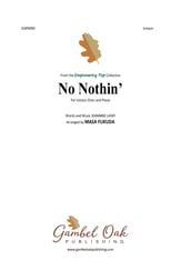 No Nothin' Unison choral sheet music cover